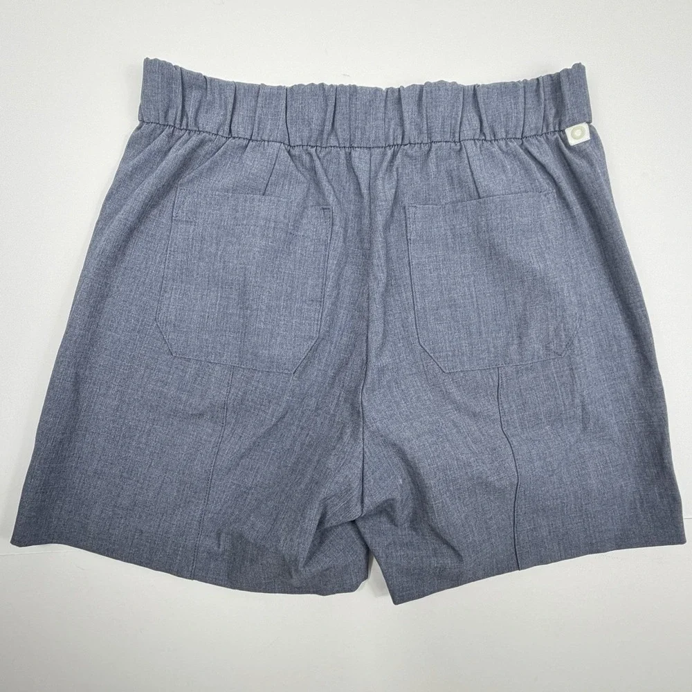 Ministry of Supply Women's Tailored Shorts Size S Blue Elastic Waist